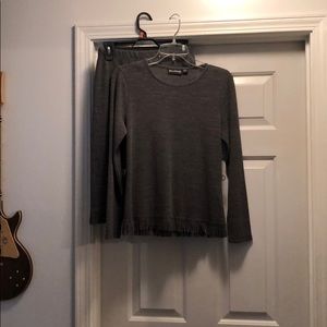Skirt/Sweater Set - Gray